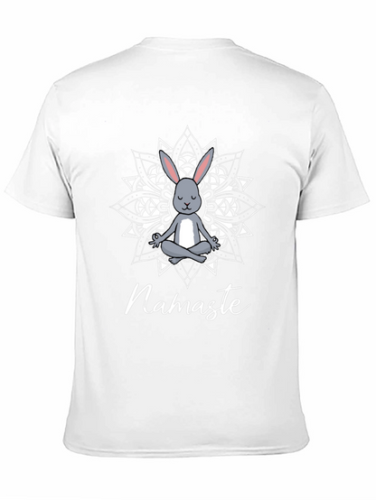 Camiseta Negra Namaste Conejo Mandala Yoga