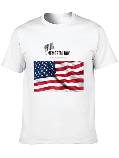 Camiseta Negra Memorial Day Bandera USA