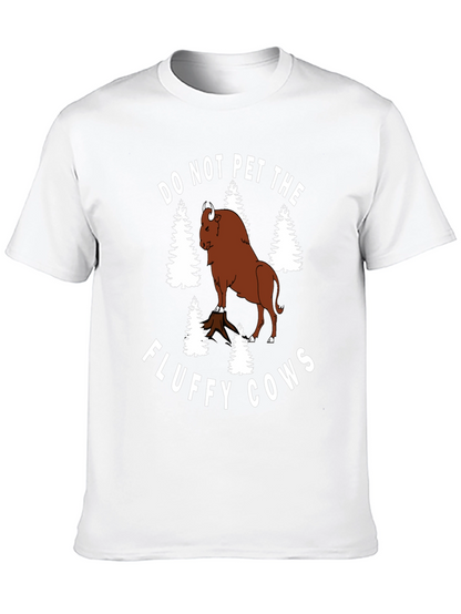 Camiseta Negra: No Acaricies las Vacas Esponjosas