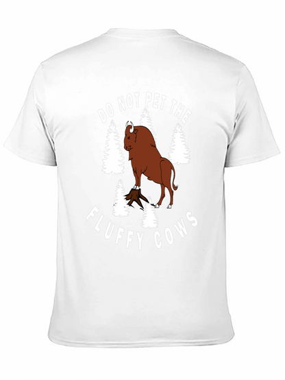 Camiseta Negra: No Acaricies las Vacas Esponjosas