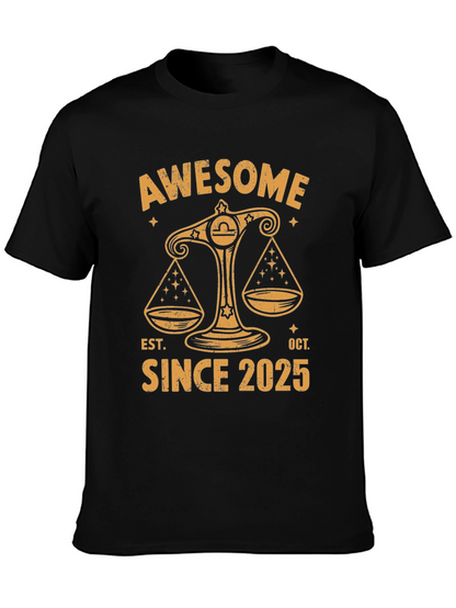 Camiseta Libra Awesome Since 2025