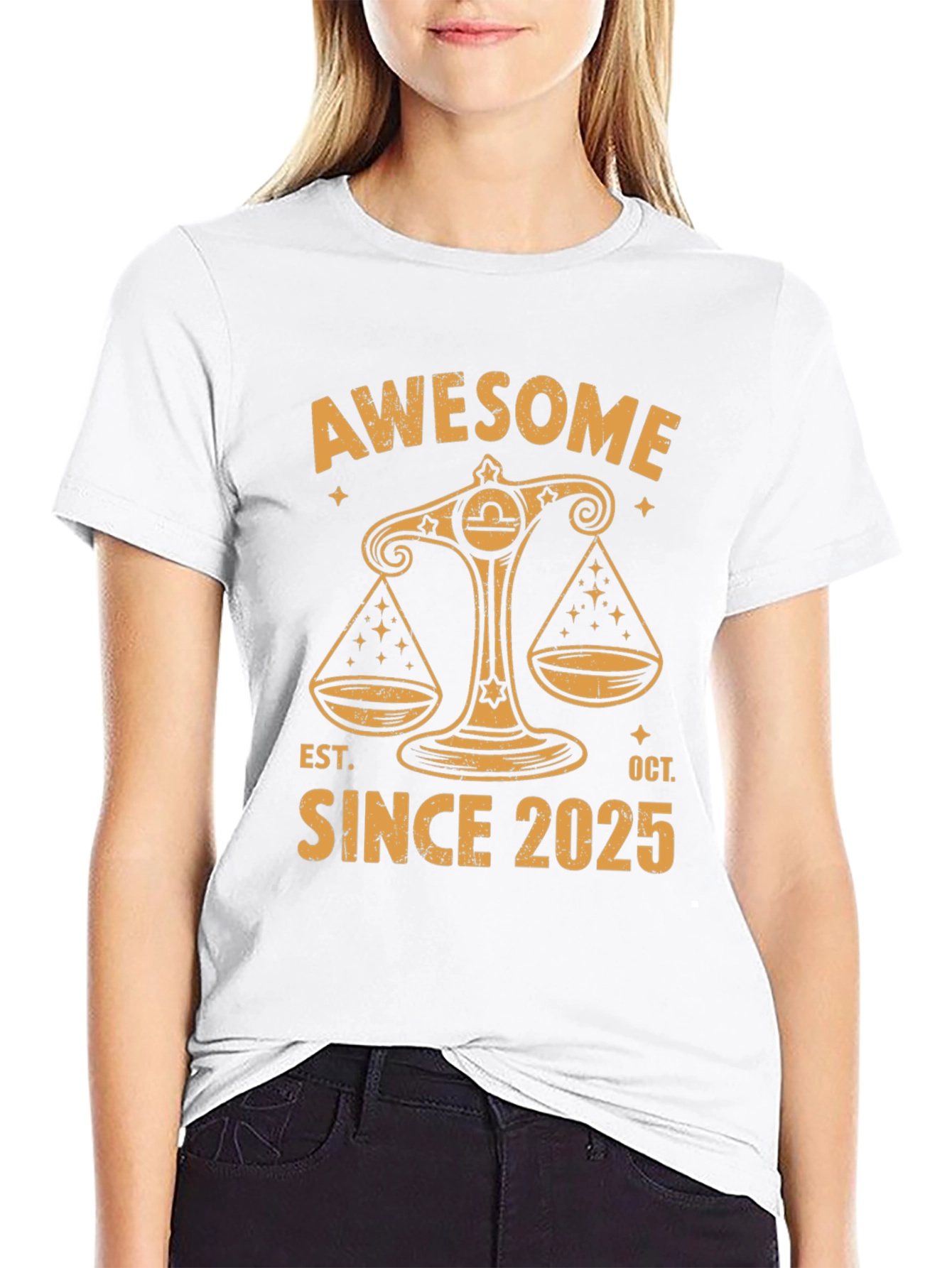 Camiseta Libra Awesome Since 2025