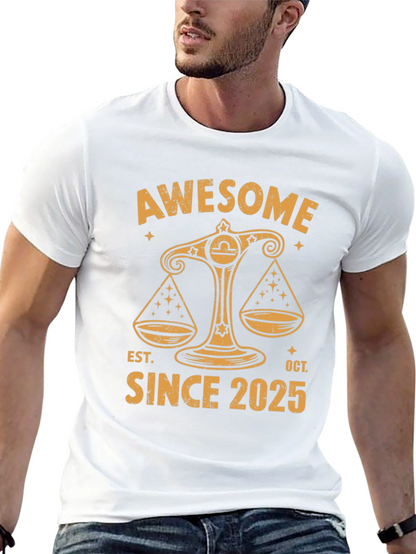 Camiseta Libra Awesome Since 2025