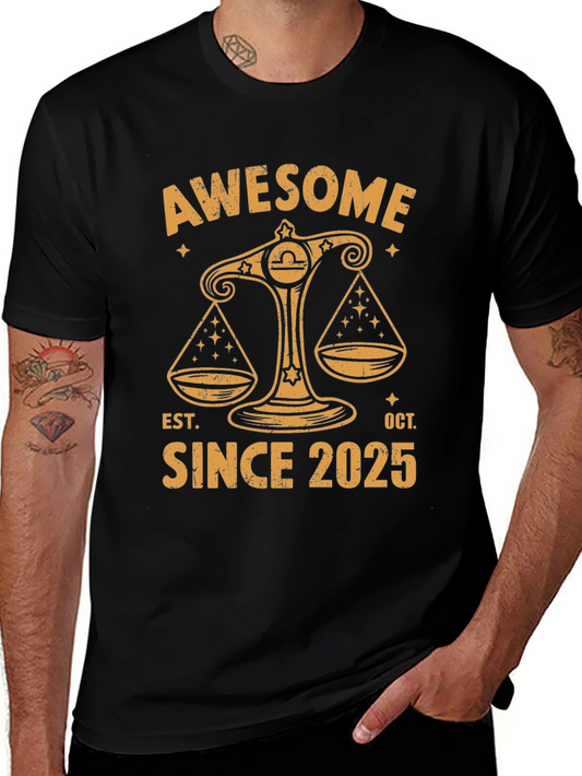 Camiseta Libra Awesome Since 2025
