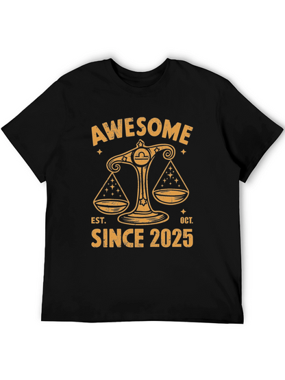 Camiseta Libra Awesome Since 2025