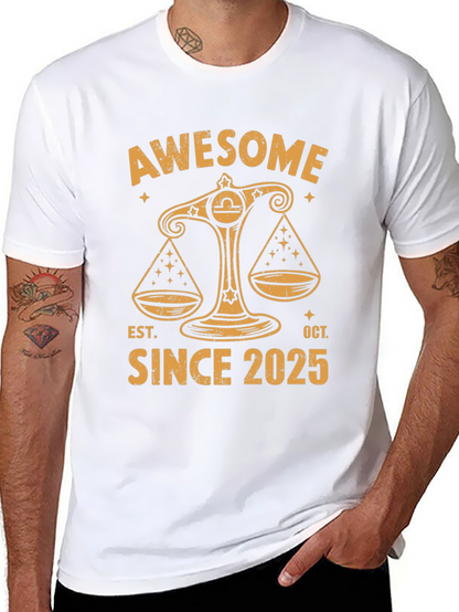 Camiseta Libra Awesome Since 2025