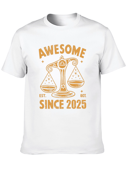 Camiseta Libra Awesome Since 2025