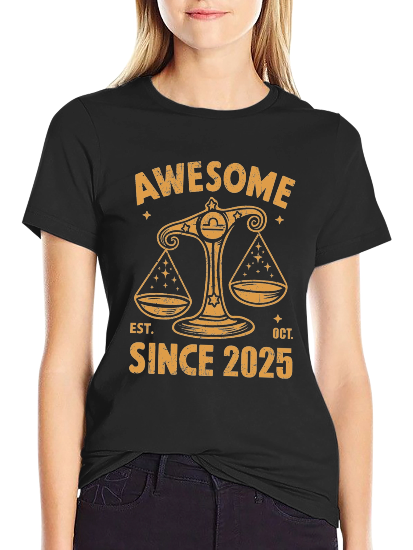 Camiseta Libra Awesome Since 2025