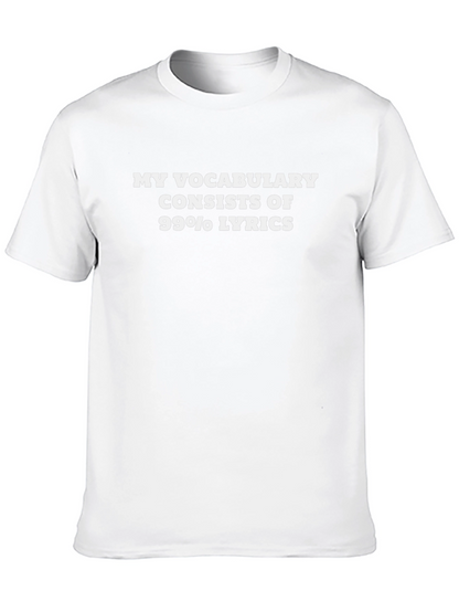 Camiseta Negra: Mi Vocabulario Son Letras