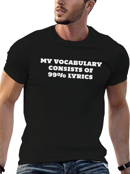 Camiseta Negra: Mi Vocabulario Son Letras