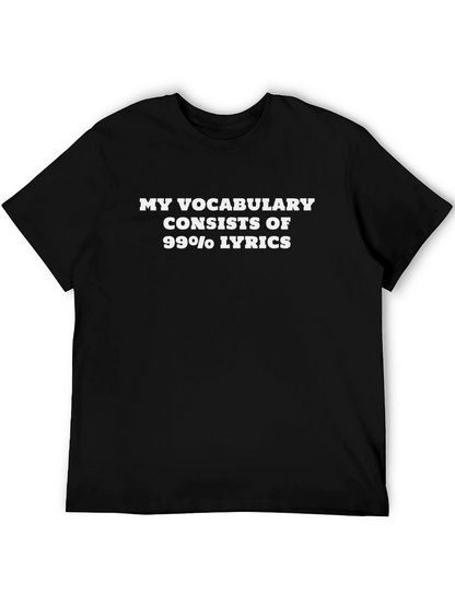 Camiseta Negra: Mi Vocabulario Son Letras