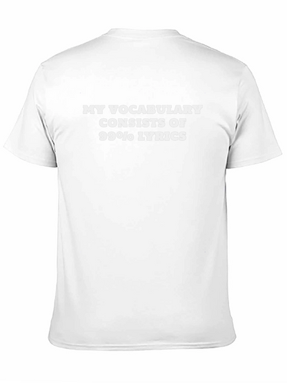 Camiseta Negra: Mi Vocabulario Son Letras