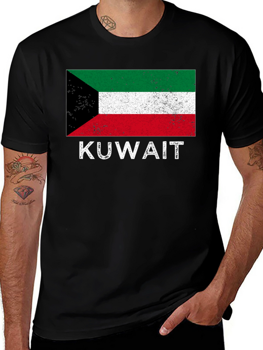 Camiseta Kuwait Bandera Vintage