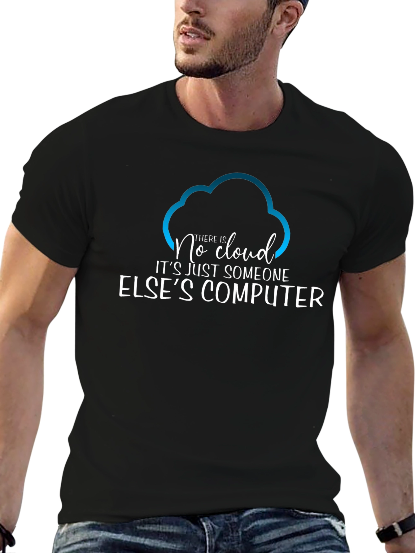 Camiseta Hombre No Cloud - Humor Informático