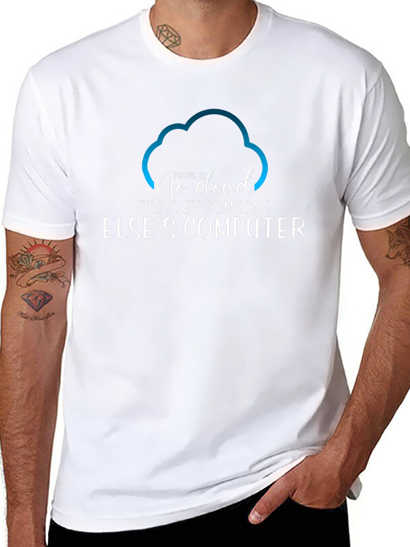 Camiseta Hombre No Cloud - Humor Informático