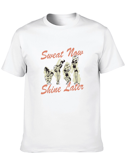 Camiseta Negra con Diseño de Conejos Fitness