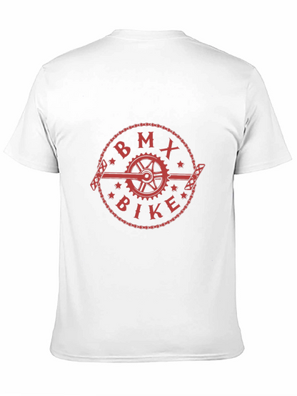 Camiseta Negra con Diseño BMX Bike Rojo