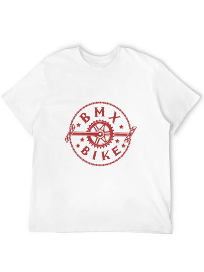 Camiseta Negra con Diseño BMX Bike Rojo