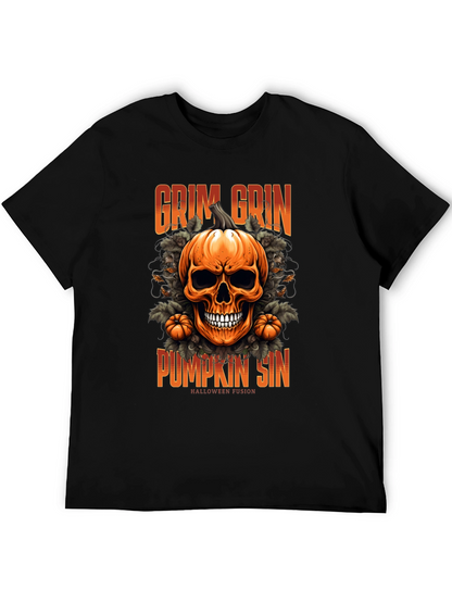 Camiseta de Halloween: Calabaza Grim Grin