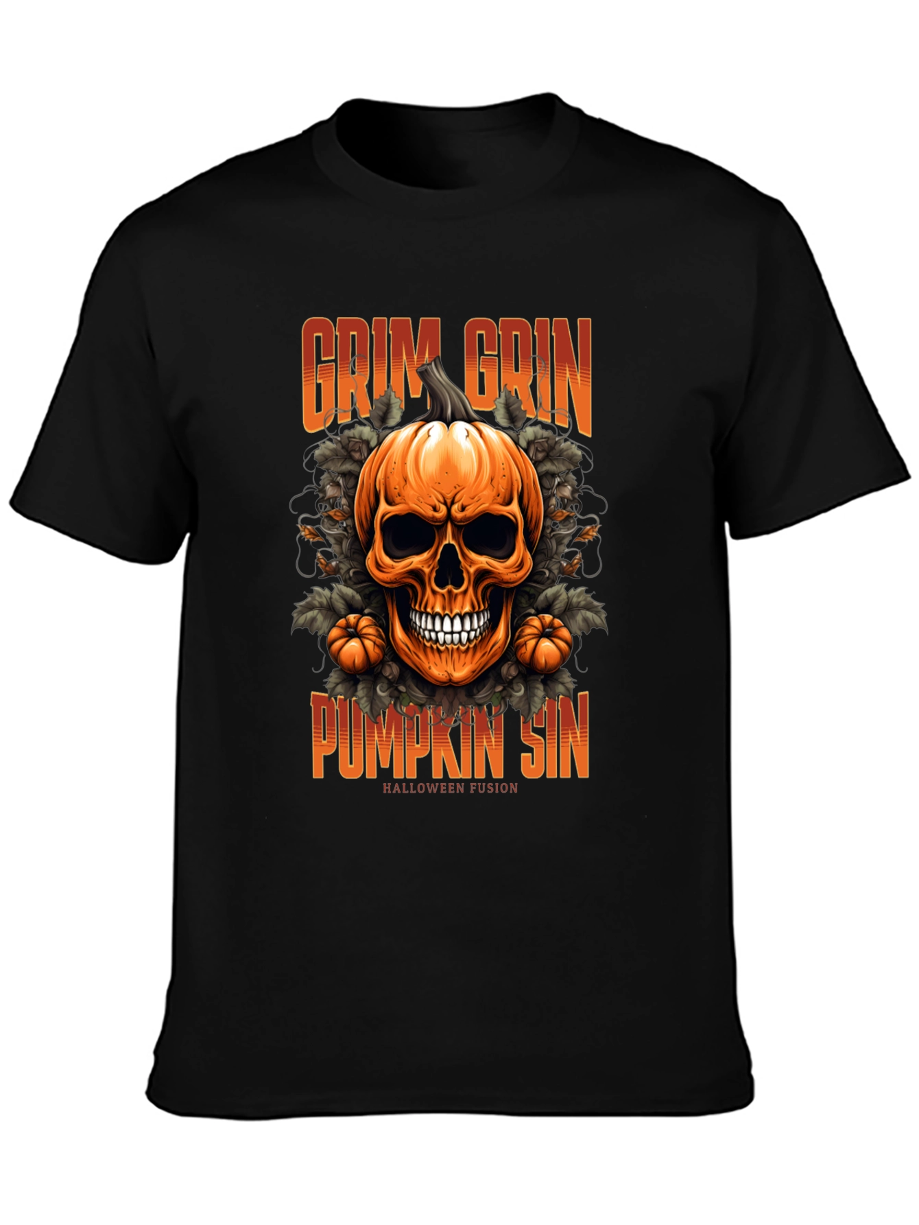 Camiseta de Halloween: Calabaza Grim Grin