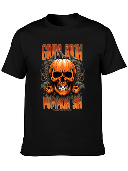 Camiseta de Halloween: Calabaza Grim Grin