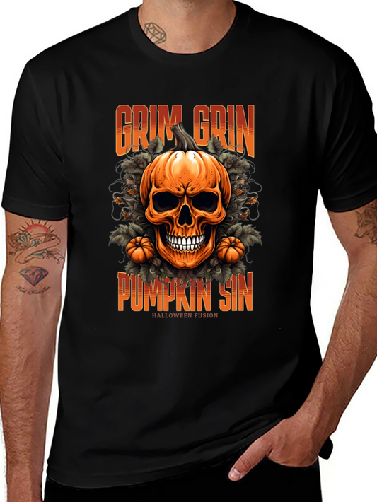 Camiseta de Halloween: Calabaza Grim Grin