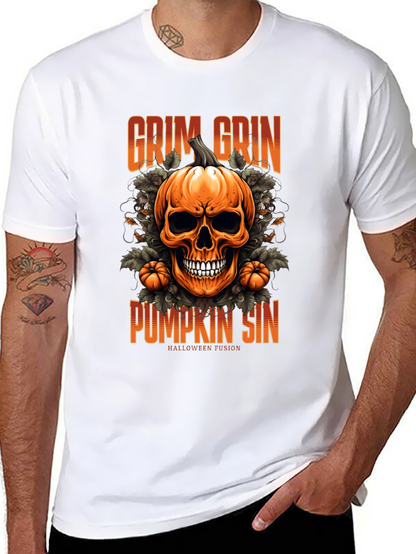 Camiseta de Halloween: Calabaza Grim Grin