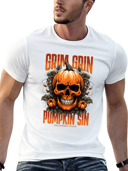 Camiseta de Halloween: Calabaza Grim Grin