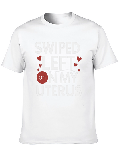Camiseta Negra: Swipe Left on My Uterus