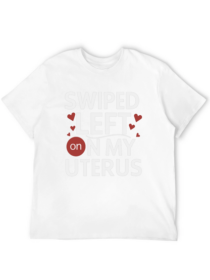 Camiseta Negra: Swipe Left on My Uterus