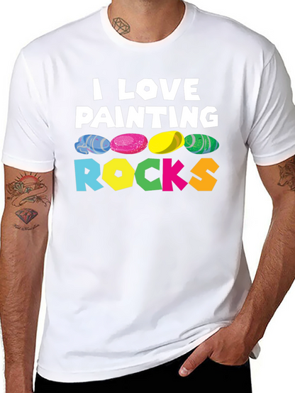 Camiseta Negra I Love Painting Rocks