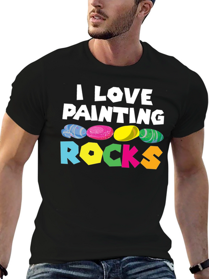 Camiseta Negra I Love Painting Rocks