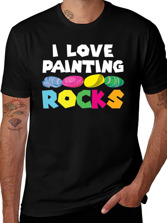 Camiseta Negra I Love Painting Rocks