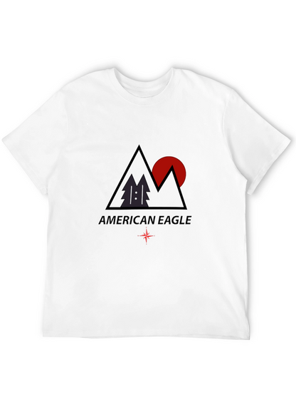 Camiseta Negra Hombre American Eagle Diseño Montaña