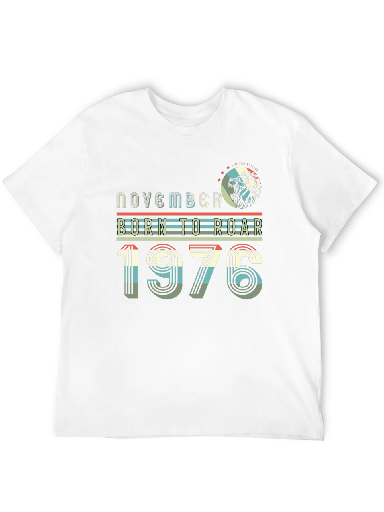 Camiseta Hombre Noviembre Nacido Para Rugir 1976