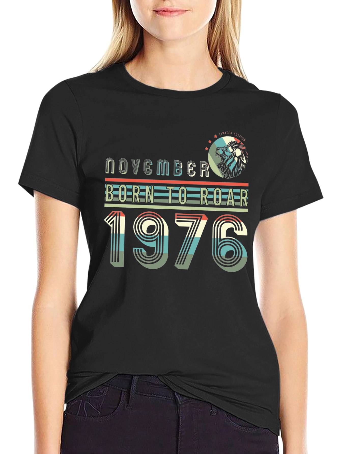 Camiseta Hombre Noviembre Nacido Para Rugir 1976