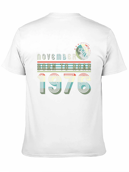 Camiseta Hombre Noviembre Nacido Para Rugir 1976