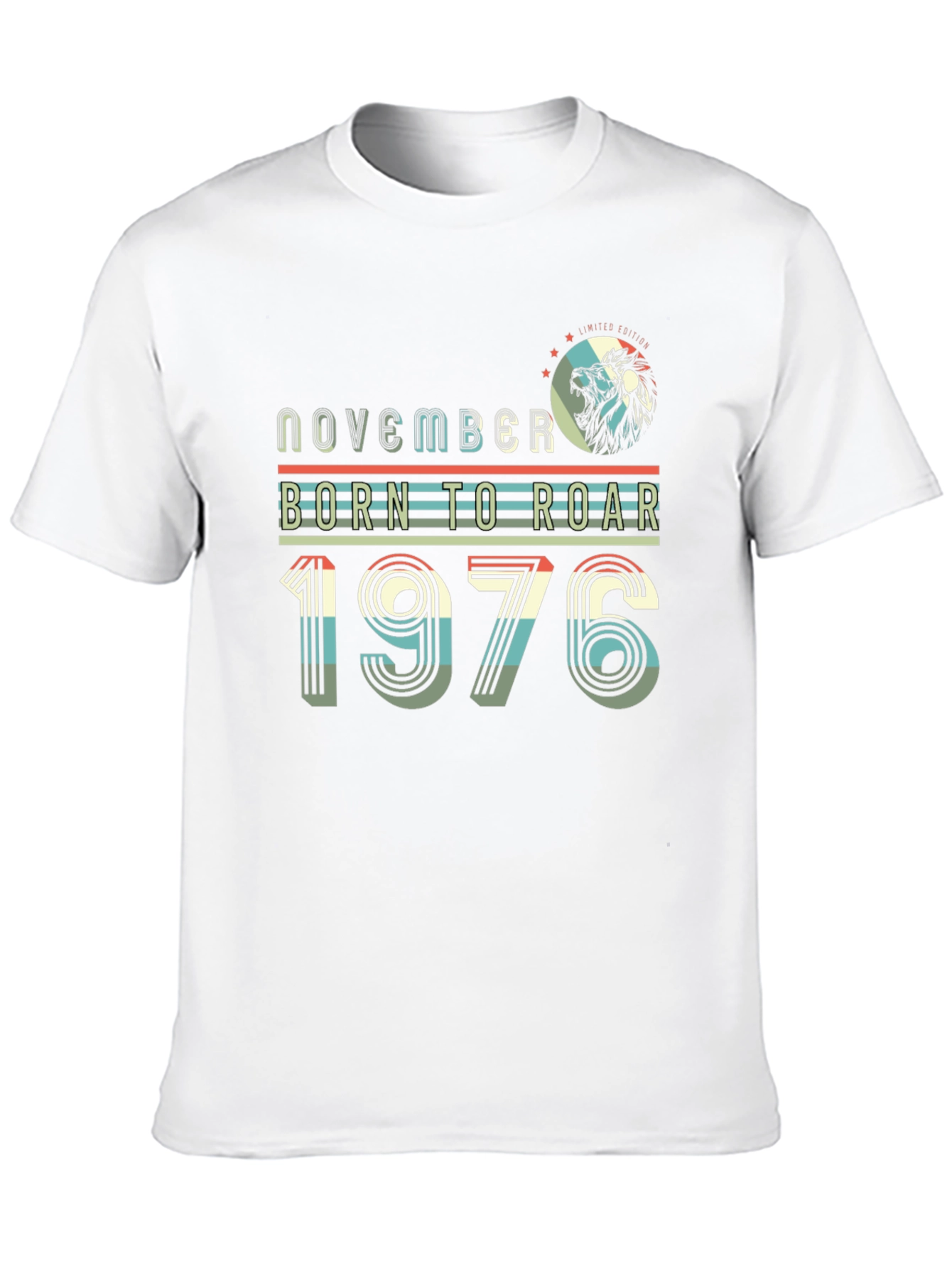 Camiseta Hombre Noviembre Nacido Para Rugir 1976