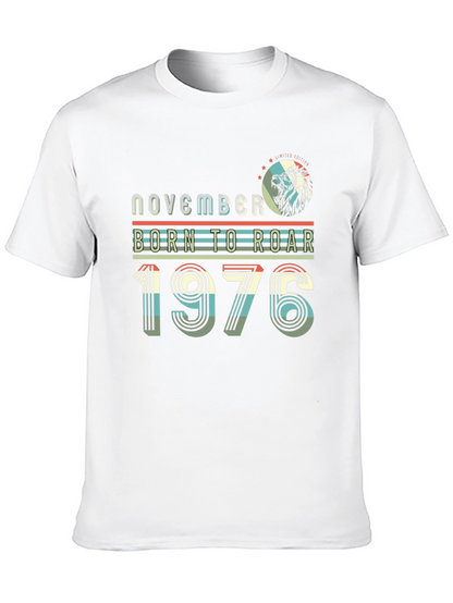 Camiseta Hombre Noviembre Nacido Para Rugir 1976