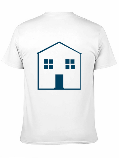 Camiseta Hombre Casa Gráfica Moderna