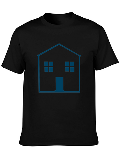 Camiseta Hombre Casa Gráfica Moderna