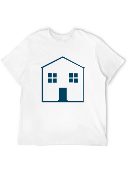 Camiseta Hombre Casa Gráfica Moderna