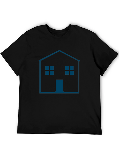 Camiseta Hombre Casa Gráfica Moderna