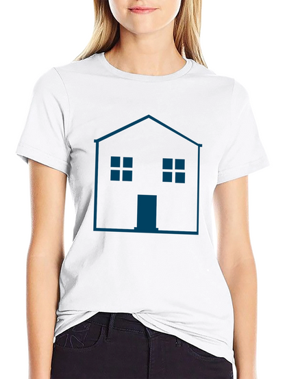 Camiseta Hombre Casa Gráfica Moderna