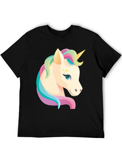 Camiseta Negra Unicornio Mágico