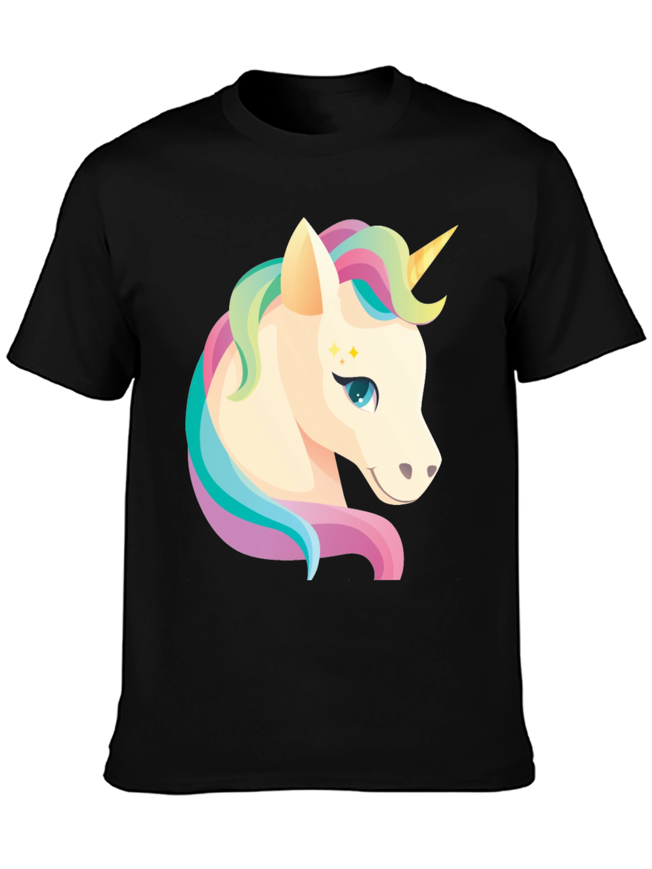 Camiseta Negra Unicornio Mágico