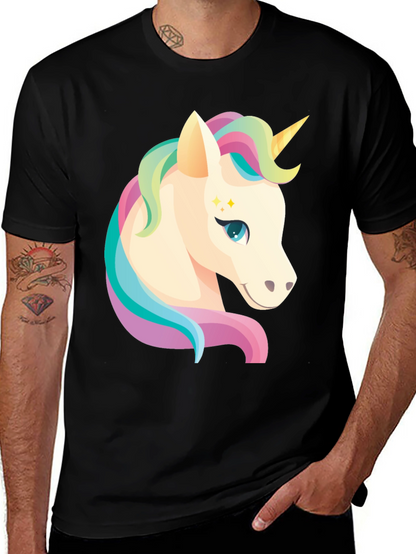 Camiseta Negra Unicornio Mágico