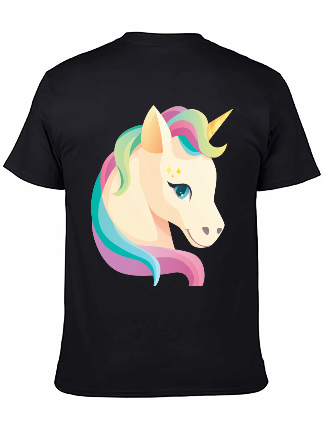 Camiseta Negra Unicornio Mágico
