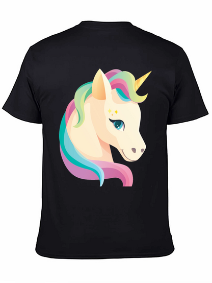 Camiseta Negra Unicornio Mágico
