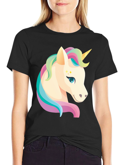 Camiseta Negra Unicornio Mágico
